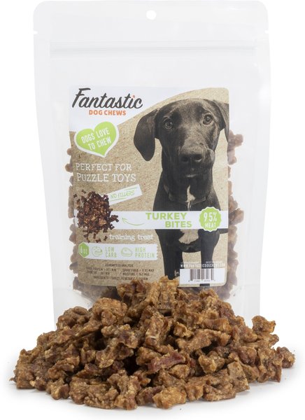 Fantastic Dog Chews 95% Turkey Bites Dog Treats, 6-oz bag slide 1 of 1