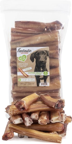 Fantastic Dog Chews Jumbo Bully Sticks Grain-Free Dog Treats, 25 count, 6-in slide 1 of 2