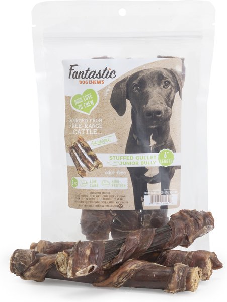 Fantastic Dog Chews Stuffed Gullets with Junior Bully Dog Treats, 6-in, 3 count slide 1 of 2
