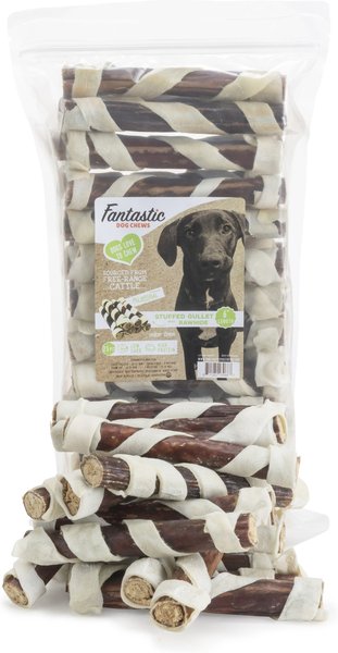 Fantastic Dog Chews Stuffed Gullets with Rawhide Dog Treats, 25 count, 6-in slide 1 of 2