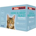 Feline Natural Hoki & Beef Feast Grain-Free Wet Cat Food, 3-oz pouch, case of 12