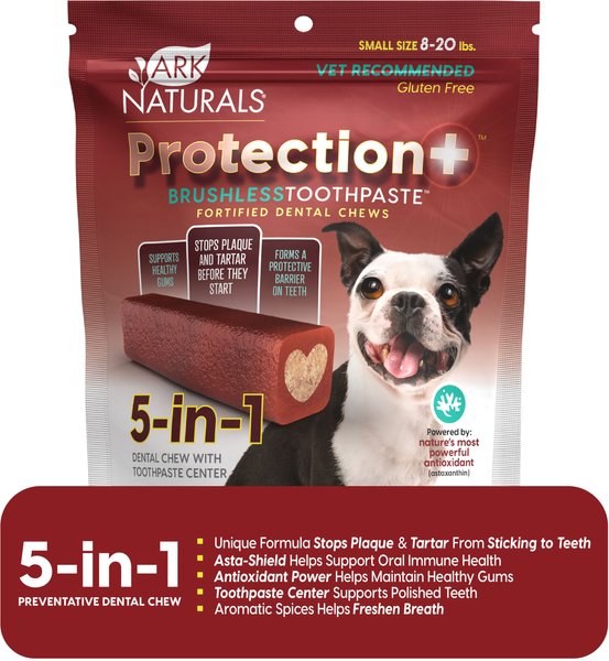 Ark Naturals Brushless Toothpaste Protection+ Small Dental Dog Treats,12-oz bag, Count Varies slide 1 of 4