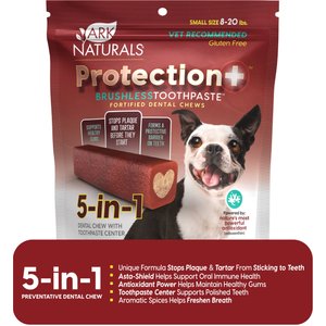 Ark Naturals Brushless Toothpaste Protection+ Small Dental Dog Treats,12-oz bag, count varies