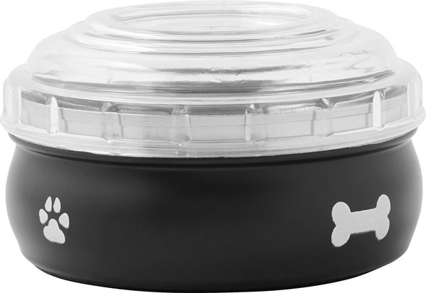 Frisco Travel Non-skid Stainless Steel Dog & Cat Bowl, Black, Small: 1.5 cup slide 1 of 8