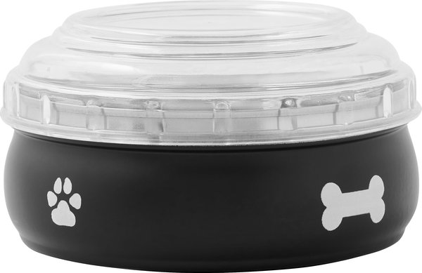 Frisco Travel Non-skid Stainless Steel Dog & Cat Bowl, Black, 3 Cups slide 1 of 8
