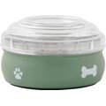 Frisco Travel Non-skid Stainless Steel Dog & Cat Bowl, Artichoke Green, 1.5 Cup
