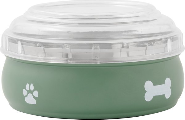 Frisco Travel Non-skid Stainless Steel Dog & Cat Bowl, Artichoke Green, 3 Cups slide 1 of 8