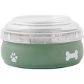 Frisco Travel Non-skid Stainless Steel Dog & Cat Bowl, Artichoke Green, Medium: 3 cup
