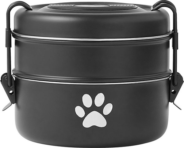 Frisco Travel Stainless Steel Dog & Cat Bowl, Black, Medium slide 1 of 8