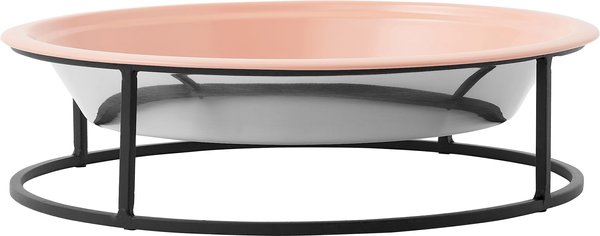 Frisco Elevated Non-skid Stainless Steel Dog & Cat Bowl, Peach, 10 Cups slide 1 of 7