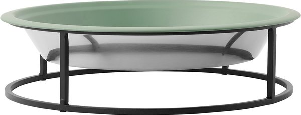 Frisco Elevated Non-skid Stainless Steel Dog & Cat Bowl, Artichoke Green, 10 cup slide 1 of 6