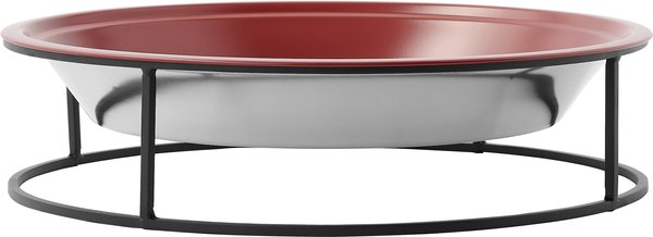 Frisco Elevated Non-skid Stainless Steel Dog & Cat Bowl, Maroon Red, 18 cup slide 1 of 6