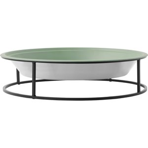 Frisco Elevated Non-skid Stainless Steel Dog & Cat Bowl, Green, 18 Cup