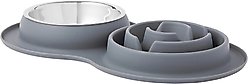 Frisco Silicone Slow Feeder Mat with Stainless Steel Bowl, Medium: 3 cup