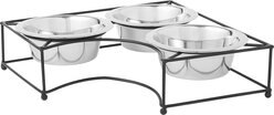 Frisco Straight Triple Corner Feeder Dog & Cat Stainless Steel Bowl, Medium: 3 cup