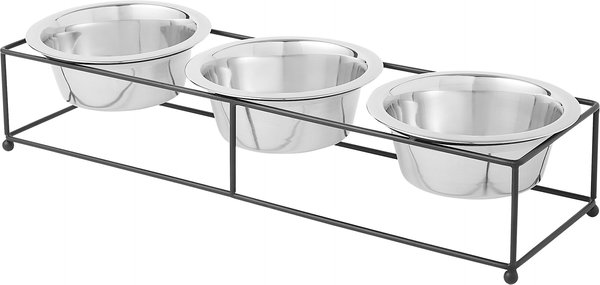Frisco Multi Pet Feeding 3-Bowls Straight Stainless Steel Dog & Cat Bowl, 4 Cup slide 1 of 7