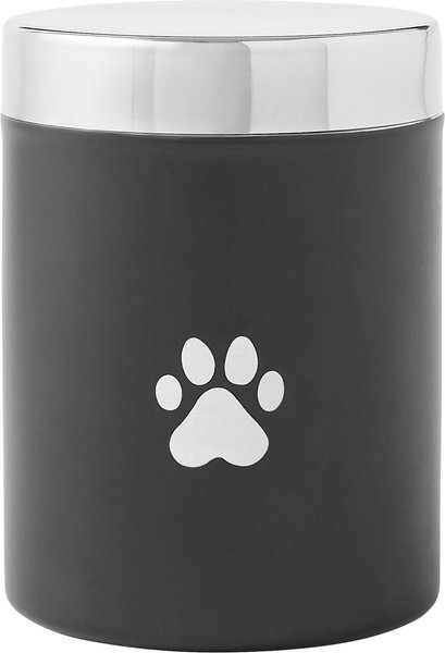Frisco Fish Bone Print Stainless Steel Storage Canister, Black, 6 Cups slide 1 of 6