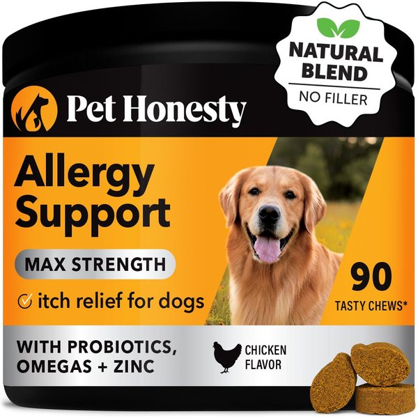 PETHONESTY Allergy Support Max-Strength Chicken Flavored Soft Chews ...