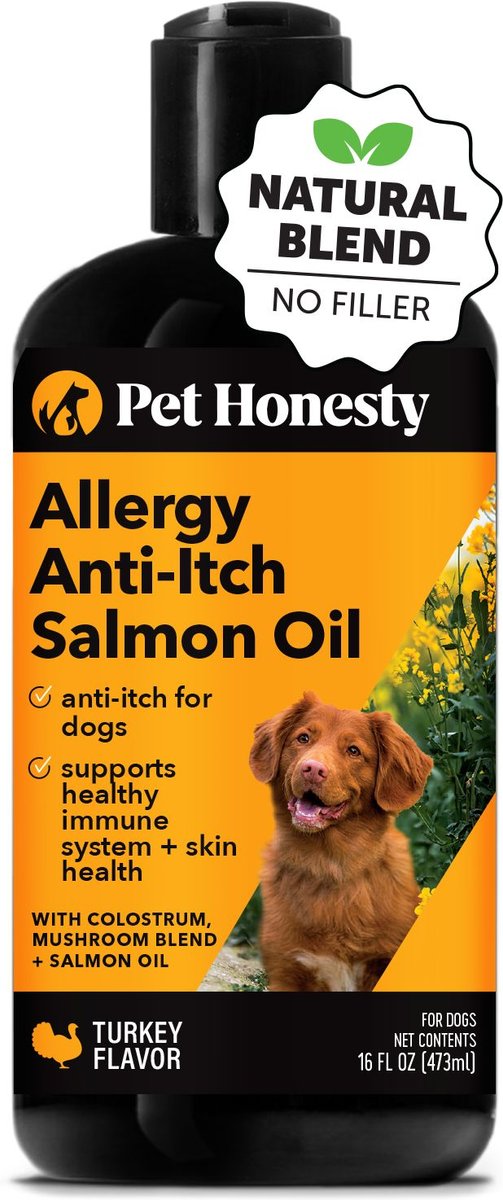 PETHONESTY Allergy Anti Itch Salmon Oil Turkey Flavored Liquid