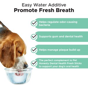 PetHonesty Oral Hygiene Dog Dental Water Additive, 8-oz bottle
