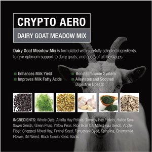 Crypto Aero Dairy Goat Meadow Mix Goat Feed, 50-lb bag