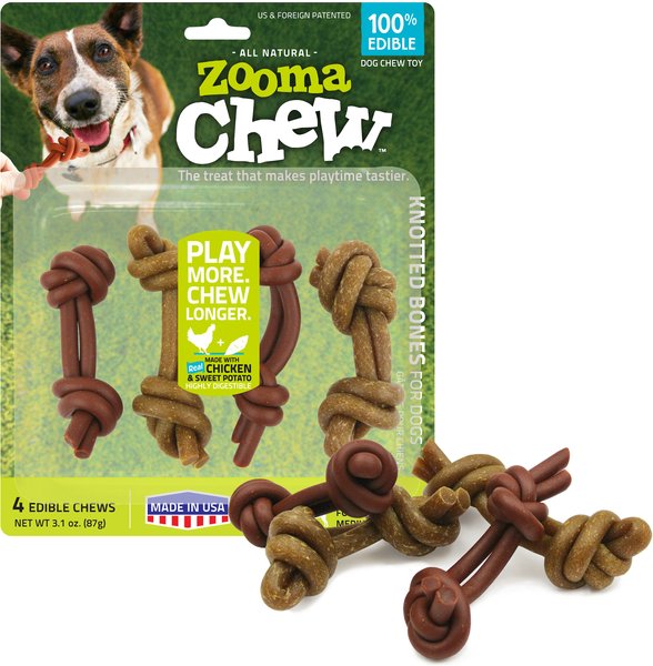 ZoomaChew Small Knotted Dog Treats, 4 count slide 1 of 6