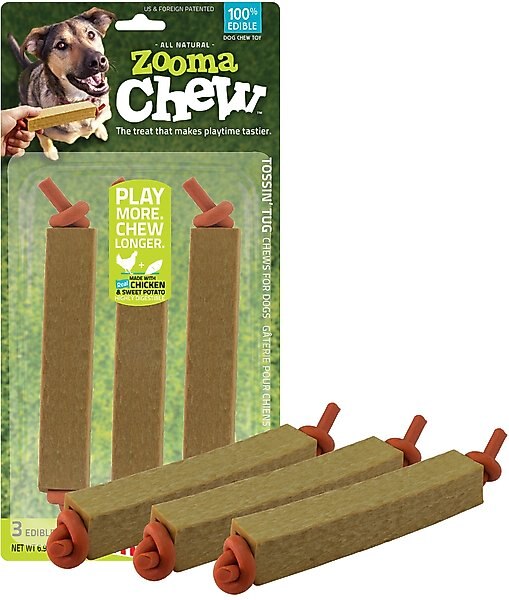 ZoomaChew Tossin' Tug Dog Treats, 3 count slide 1 of 6