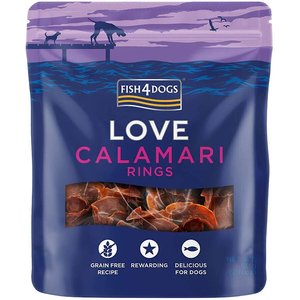 Fish4Dogs Calamari Rings Dog Treats, 2.12-oz bag