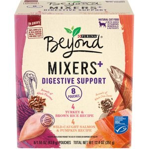 Purina Beyond Mixers+ Digestive Support Variety Pack Wet Cat Food, 1.55-oz pouch, case of 8
