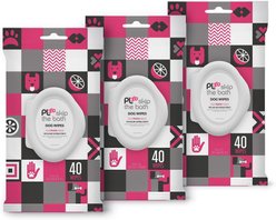 PL360 Skip the Bath Mandarin Fragrance Dog Wipes, 40 count, pack of 3