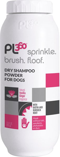 PL360 Sprinkle. Brush. Floof. Natural Vanilla Ginger Fragrance Dry Dog Shampoo, 6-oz bottle slide 1 of 6