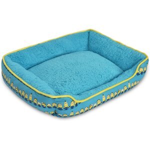 Fetch For Pets Minions Minions In A Row Cuddler Dog Bed, Blue/White