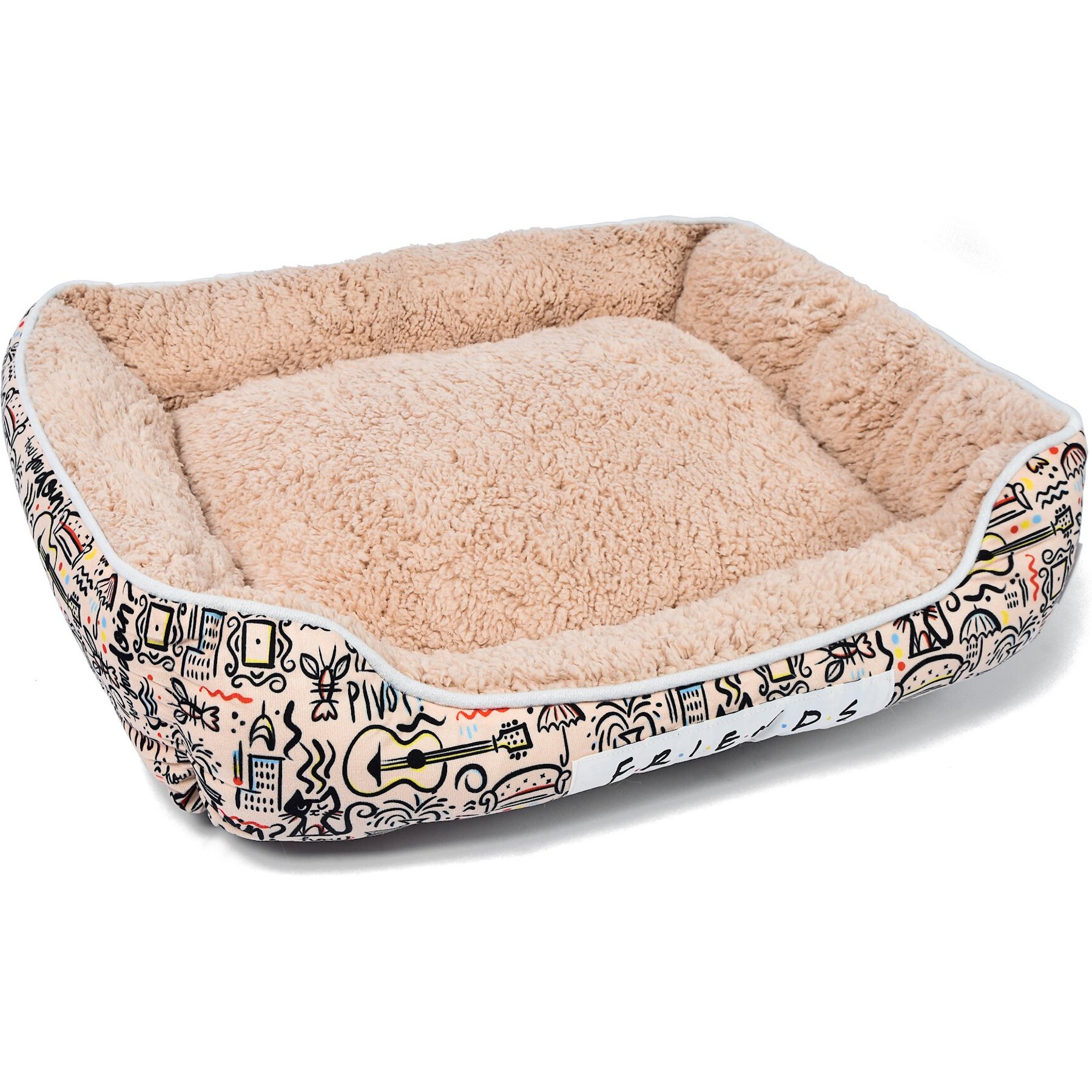 Sam's Pets Missy Round Dog Bed - Beige - Small