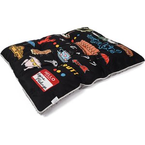 Fetch For Pets Friends Iconic Friends Graphics Napper Dog Bed, Black