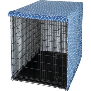 Frisco Crate Cover, Navy Trellis, 54 inch