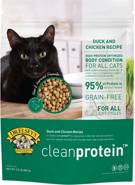 Dr. Elsey's Clean Protein Duck Recipe Grain-Free Dry Cat Food, 2-lb bag slide 1 of 3