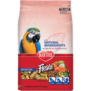 Kaytee Fiesta Natural Ingredients Macaw Bird Food, 4.5-lb bag