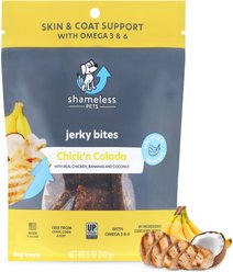 Shameless Pets Chick'n Colada Recipe Jerky Dog Treats, 5-oz bag