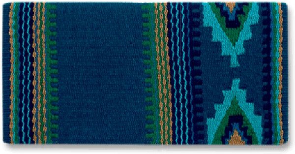 Mayatex Firecracker Wool Horse Saddle Blanket, Blue slide 1 of 1