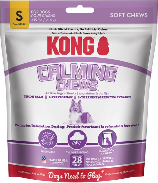 KONG Calming Chews Small Dog Supplement, 28 count slide 1 of 5