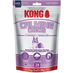 KONG Calming Chews Medium & Large Dog Supplement, 28 count