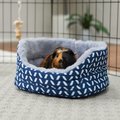 Frisco Herringbone Small Pet Plush Round Cuddler, Blue