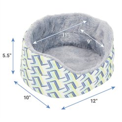Frisco Geometric Plush Small Pet Round Cuddler, Multi Color slide 2 of 4
