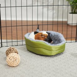 Frisco Forest Plush Oval  Small Pet Cuddler, Green