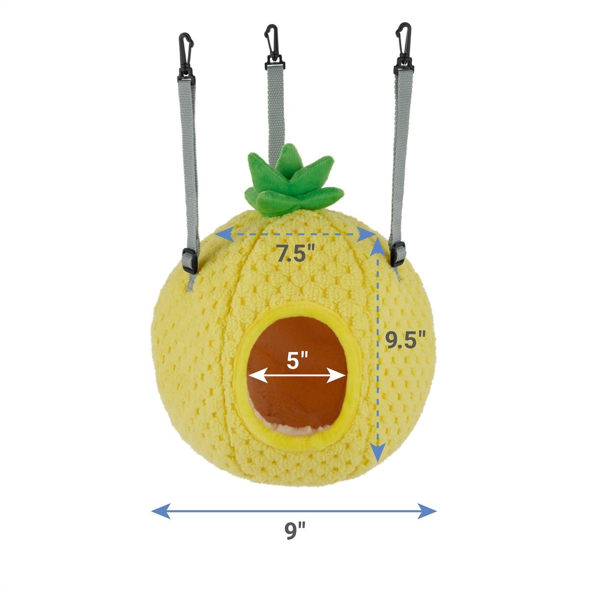 FRISCO Pineapple Small Pet Hideaway, Yellow
