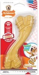 Nylabone Power Chew Curvy Dental Chew Toy for Dogs Peanut Butter, Large
