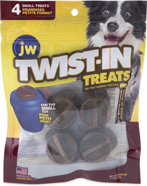 JW Pet Twist-In Bacon Flavor Small Refill Dog Treats, 4 count slide 1 of 2