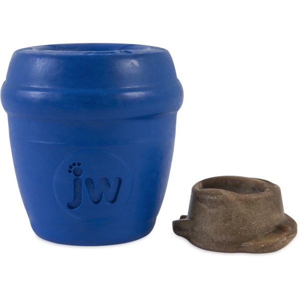 JW PET Treat N Squeak Ball Treat Dispensing Dog Toy, Medium