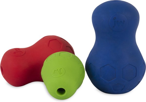 JW Pet Tumble Teez Treat Dispenser Dog Toy, Color Varies