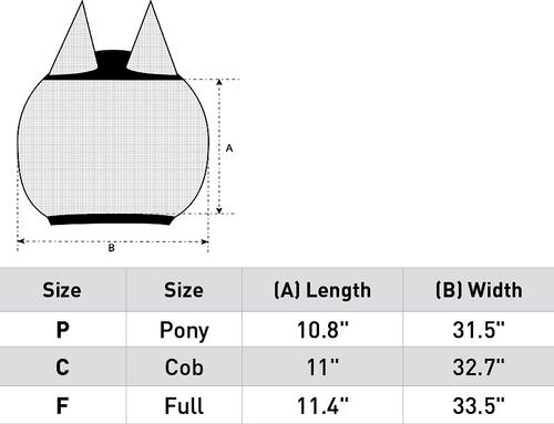 Show full view: Horze Horse Fly Mask, Black/White, Pony slide 3 of 3